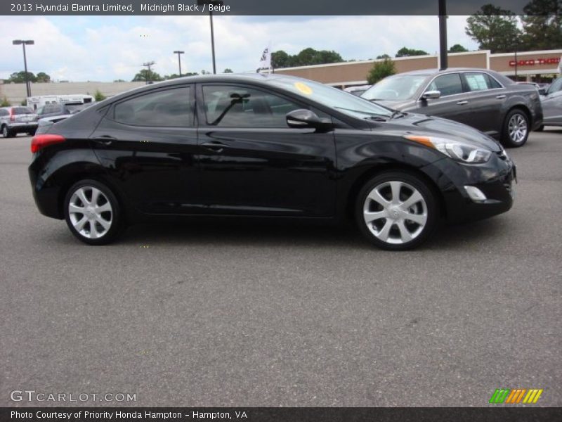 Midnight Black / Beige 2013 Hyundai Elantra Limited