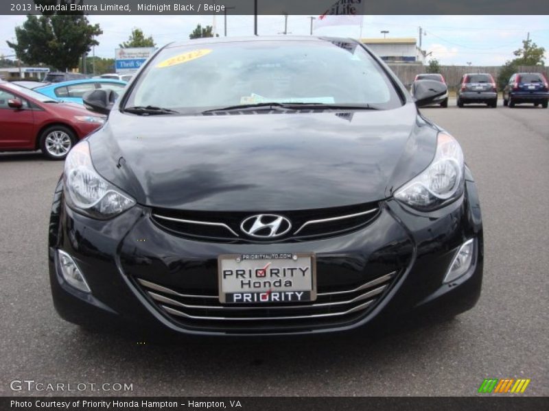 Midnight Black / Beige 2013 Hyundai Elantra Limited