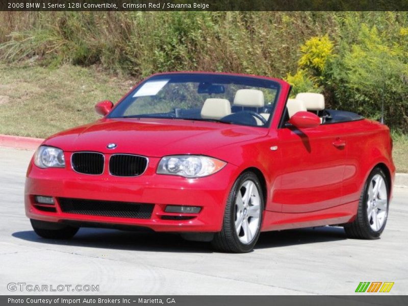 Crimson Red / Savanna Beige 2008 BMW 1 Series 128i Convertible