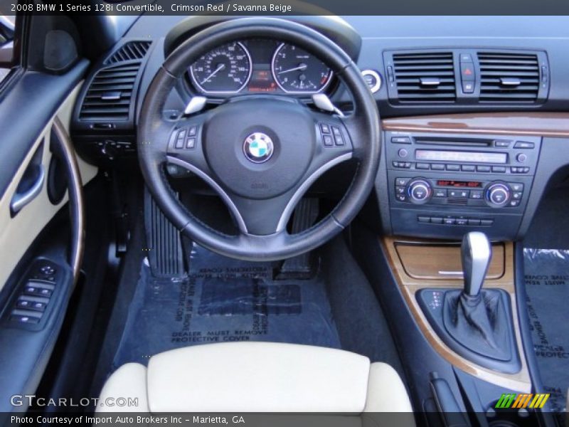 Crimson Red / Savanna Beige 2008 BMW 1 Series 128i Convertible