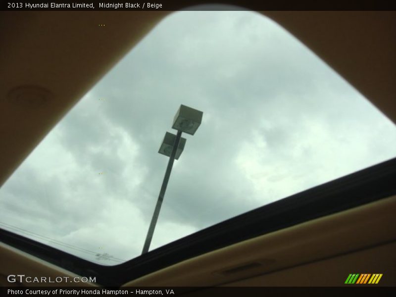 Midnight Black / Beige 2013 Hyundai Elantra Limited