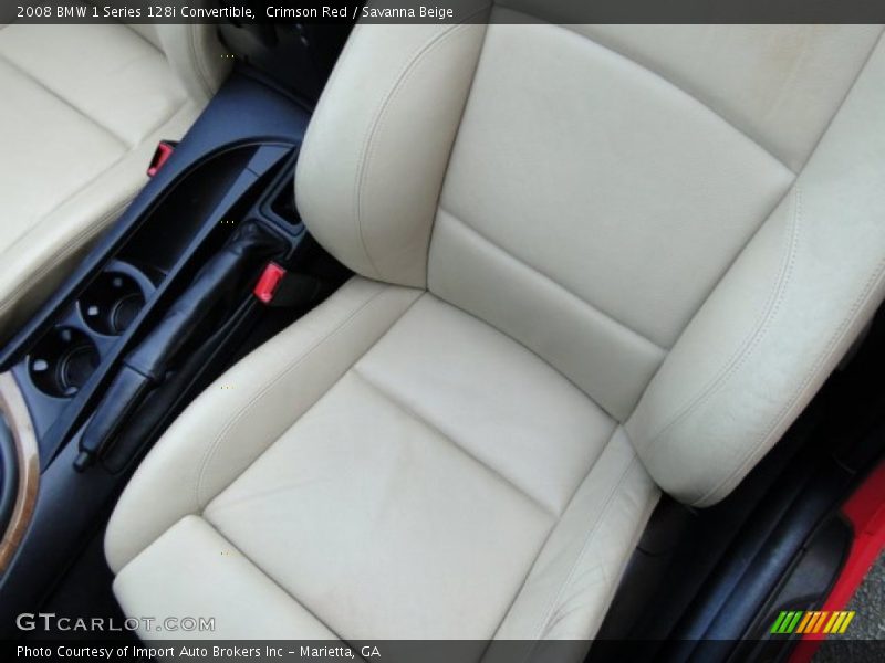 Crimson Red / Savanna Beige 2008 BMW 1 Series 128i Convertible
