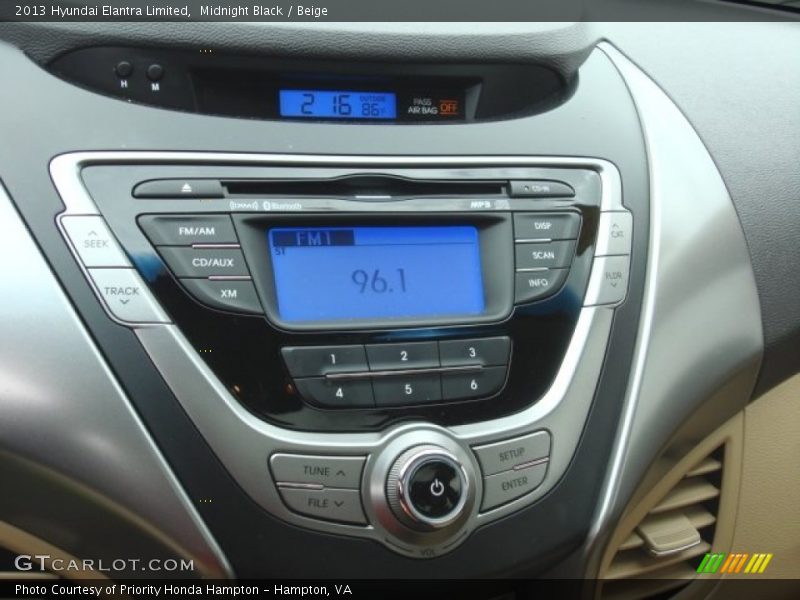 Midnight Black / Beige 2013 Hyundai Elantra Limited
