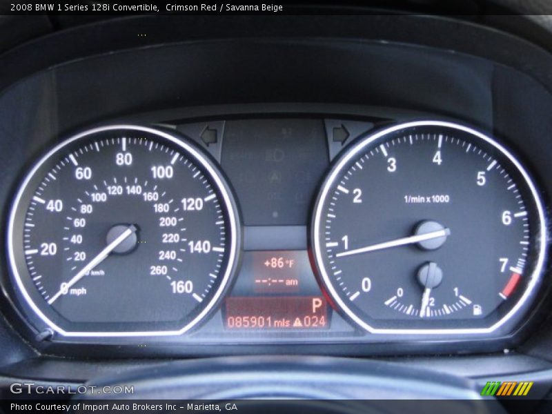 Crimson Red / Savanna Beige 2008 BMW 1 Series 128i Convertible