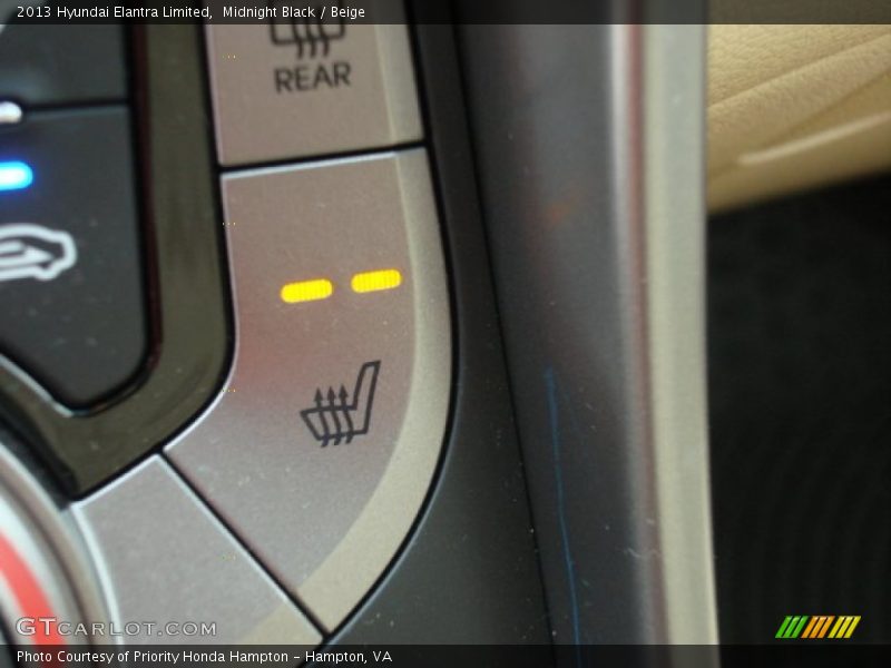 Midnight Black / Beige 2013 Hyundai Elantra Limited
