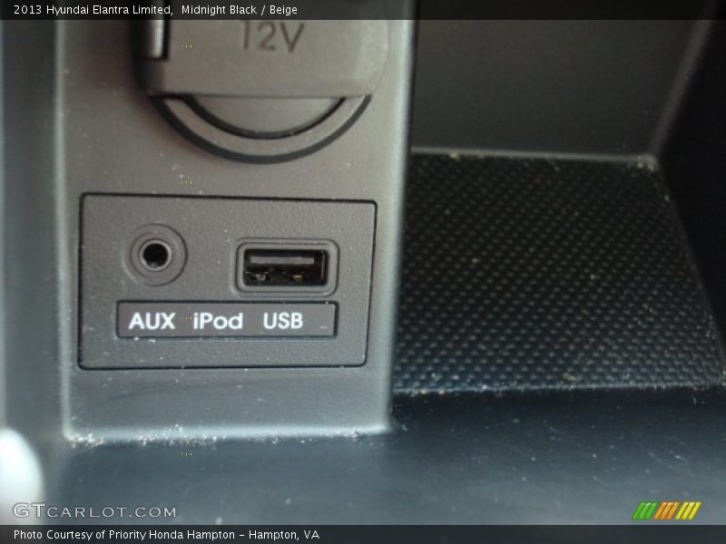Midnight Black / Beige 2013 Hyundai Elantra Limited