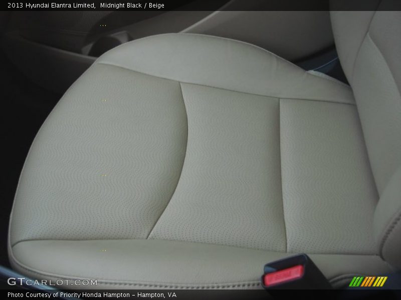 Midnight Black / Beige 2013 Hyundai Elantra Limited
