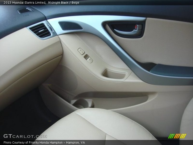 Midnight Black / Beige 2013 Hyundai Elantra Limited