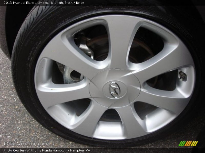 Midnight Black / Beige 2013 Hyundai Elantra Limited
