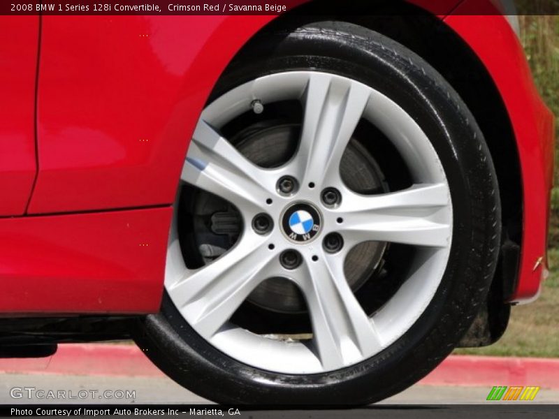 Crimson Red / Savanna Beige 2008 BMW 1 Series 128i Convertible