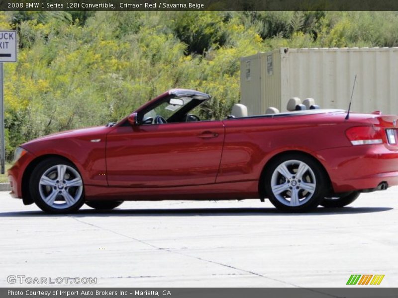 Crimson Red / Savanna Beige 2008 BMW 1 Series 128i Convertible