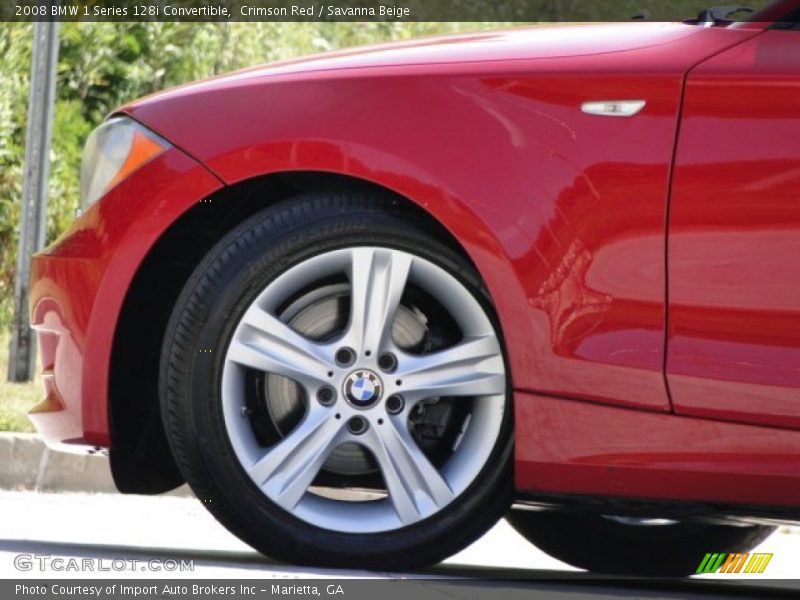 Crimson Red / Savanna Beige 2008 BMW 1 Series 128i Convertible