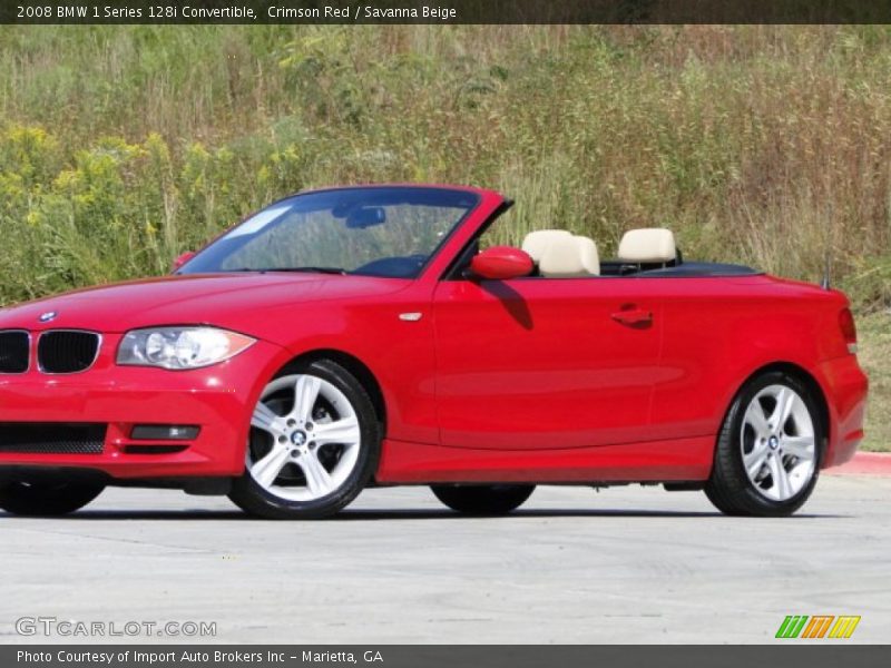 Crimson Red / Savanna Beige 2008 BMW 1 Series 128i Convertible