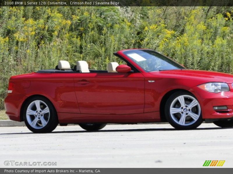 Crimson Red / Savanna Beige 2008 BMW 1 Series 128i Convertible