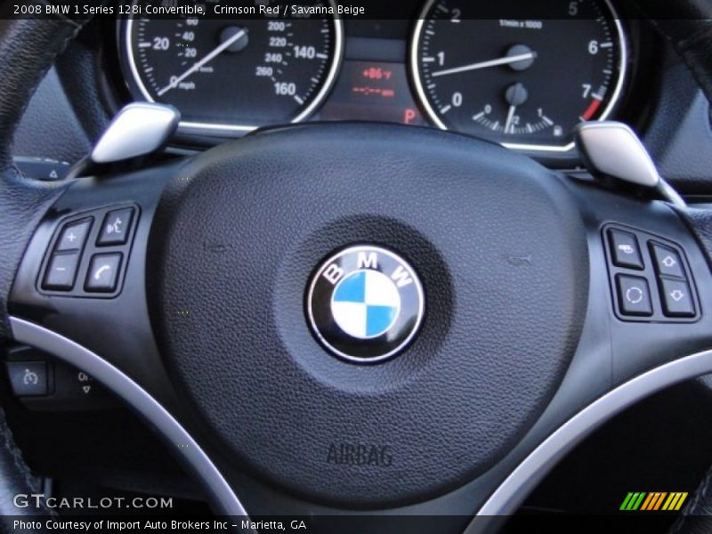 Crimson Red / Savanna Beige 2008 BMW 1 Series 128i Convertible