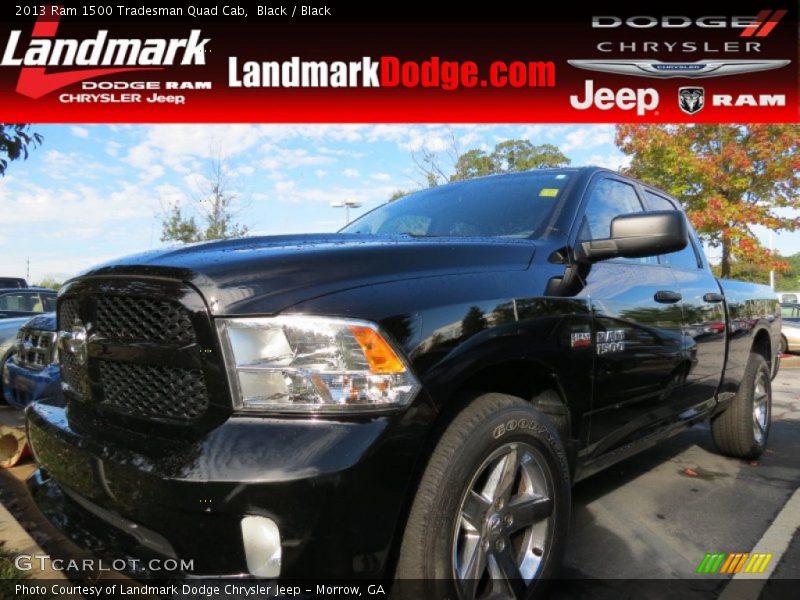 Black / Black 2013 Ram 1500 Tradesman Quad Cab