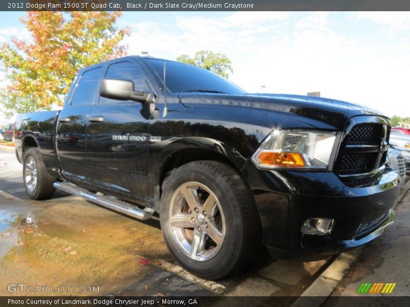 Black / Dark Slate Gray/Medium Graystone 2012 Dodge Ram 1500 ST Quad Cab