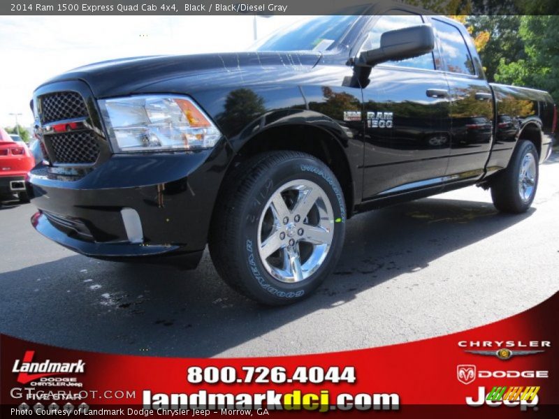 Black / Black/Diesel Gray 2014 Ram 1500 Express Quad Cab 4x4