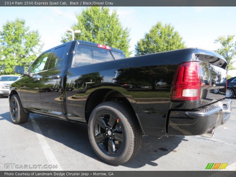 Black / Black/Diesel Gray 2014 Ram 1500 Express Quad Cab