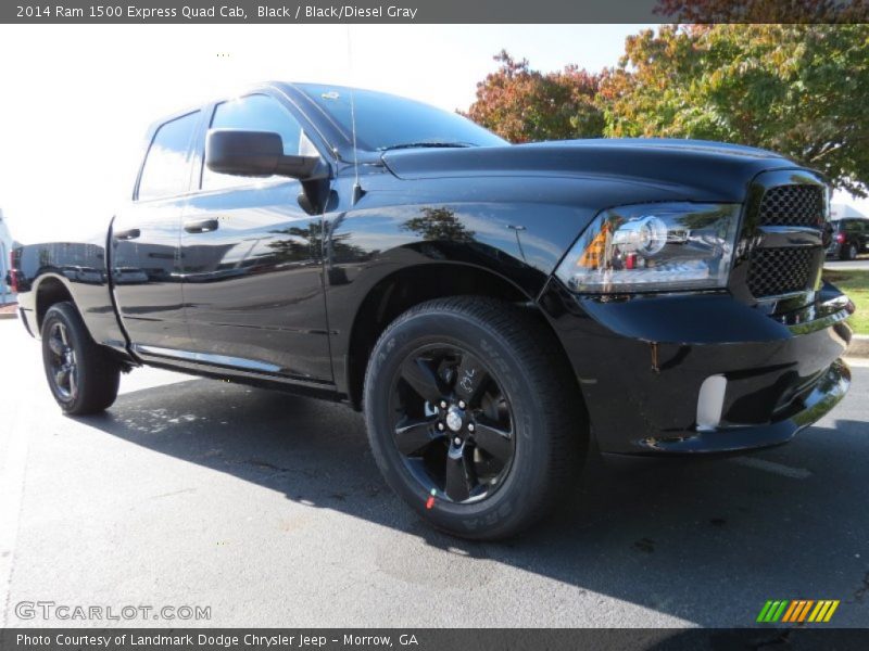 Black / Black/Diesel Gray 2014 Ram 1500 Express Quad Cab