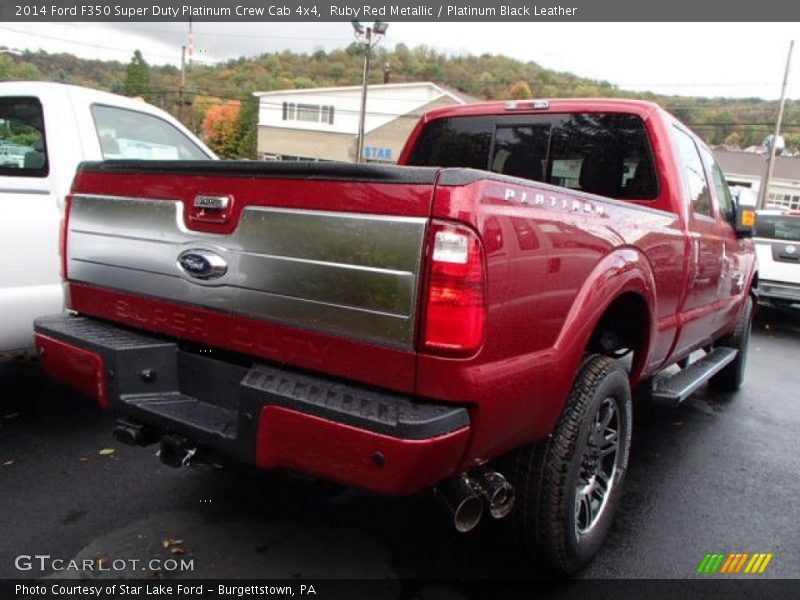 Ruby Red Metallic / Platinum Black Leather 2014 Ford F350 Super Duty Platinum Crew Cab 4x4