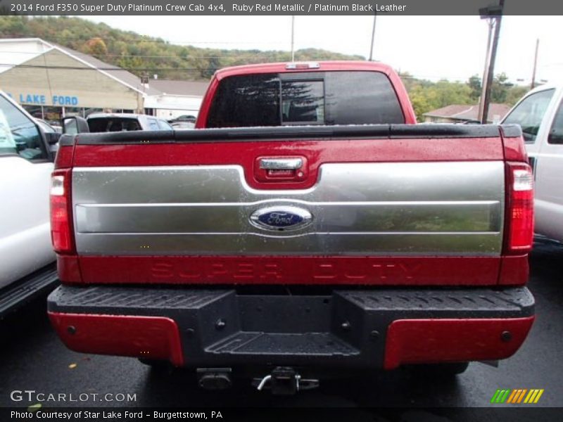 Ruby Red Metallic / Platinum Black Leather 2014 Ford F350 Super Duty Platinum Crew Cab 4x4