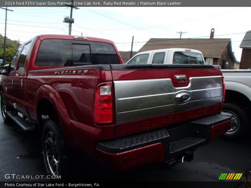 Ruby Red Metallic / Platinum Black Leather 2014 Ford F350 Super Duty Platinum Crew Cab 4x4