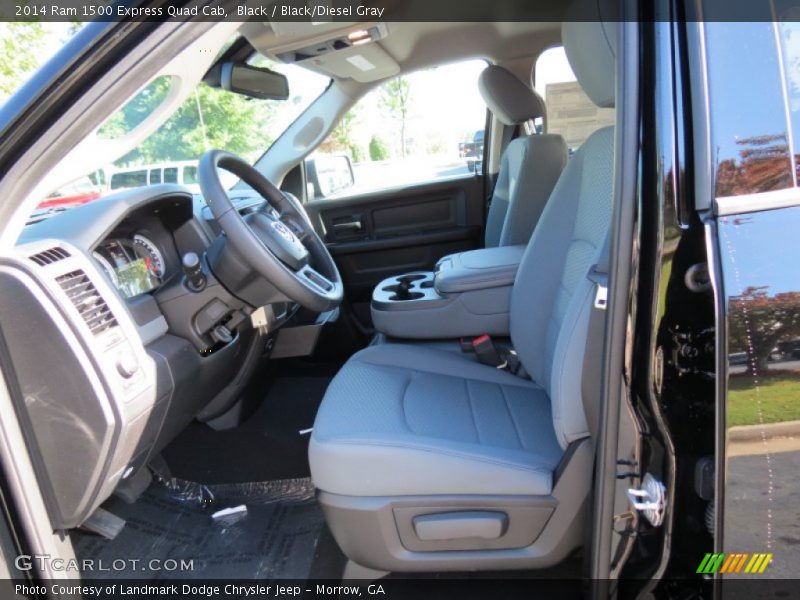 Black / Black/Diesel Gray 2014 Ram 1500 Express Quad Cab