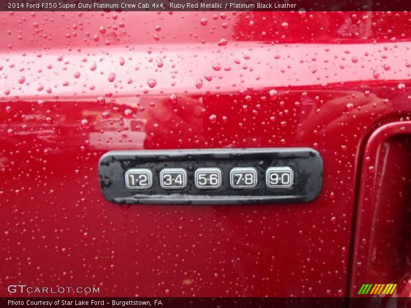 Ruby Red Metallic / Platinum Black Leather 2014 Ford F350 Super Duty Platinum Crew Cab 4x4