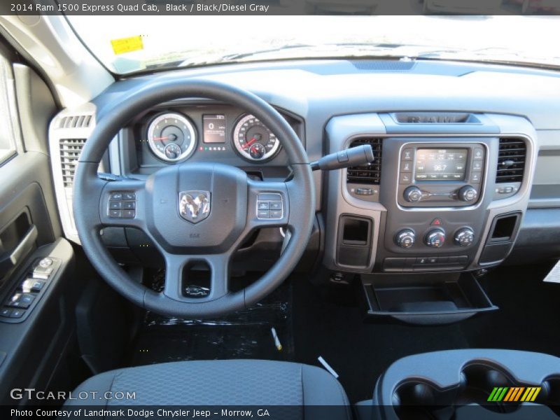 Black / Black/Diesel Gray 2014 Ram 1500 Express Quad Cab