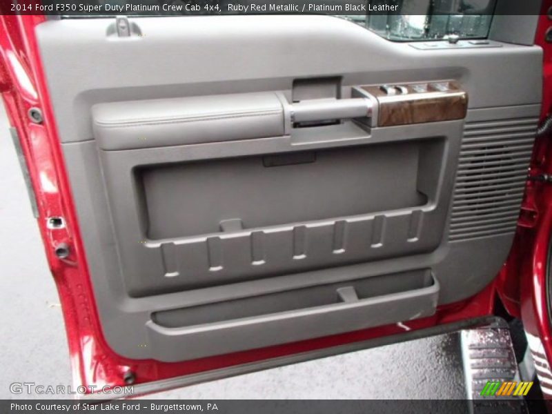 Ruby Red Metallic / Platinum Black Leather 2014 Ford F350 Super Duty Platinum Crew Cab 4x4