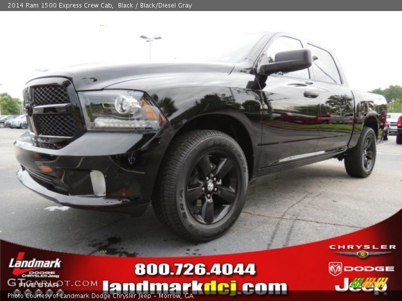 Black / Black/Diesel Gray 2014 Ram 1500 Express Crew Cab