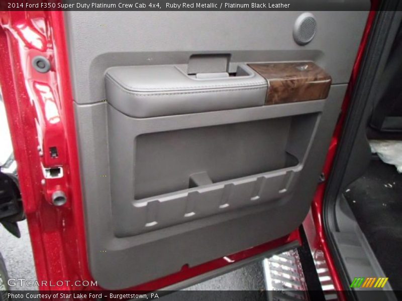 Ruby Red Metallic / Platinum Black Leather 2014 Ford F350 Super Duty Platinum Crew Cab 4x4