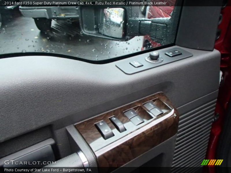 Ruby Red Metallic / Platinum Black Leather 2014 Ford F350 Super Duty Platinum Crew Cab 4x4