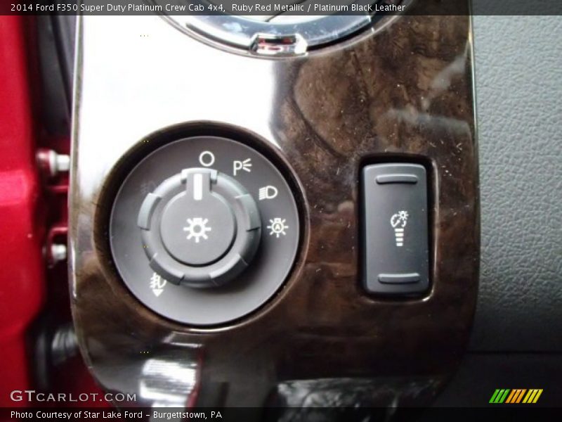 Ruby Red Metallic / Platinum Black Leather 2014 Ford F350 Super Duty Platinum Crew Cab 4x4