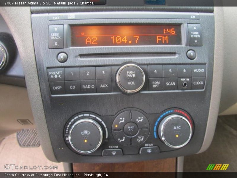 Metallic Jade / Charcoal 2007 Nissan Altima 3.5 SE