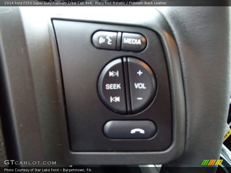 Ruby Red Metallic / Platinum Black Leather 2014 Ford F350 Super Duty Platinum Crew Cab 4x4