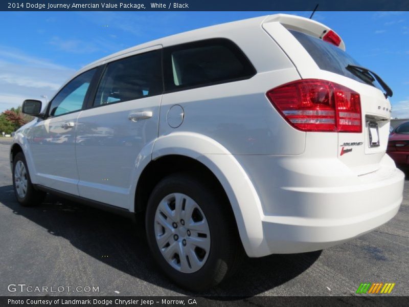White / Black 2014 Dodge Journey Amercian Value Package
