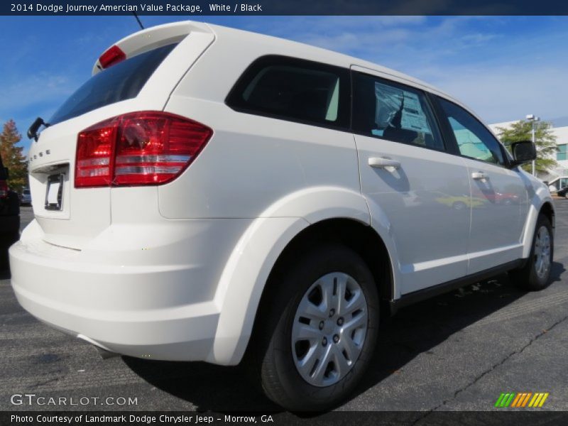 White / Black 2014 Dodge Journey Amercian Value Package
