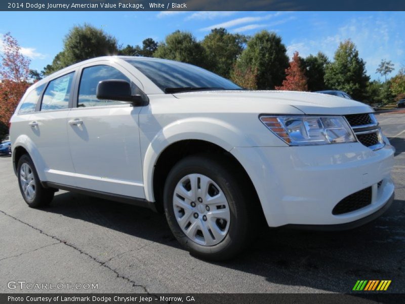 White / Black 2014 Dodge Journey Amercian Value Package