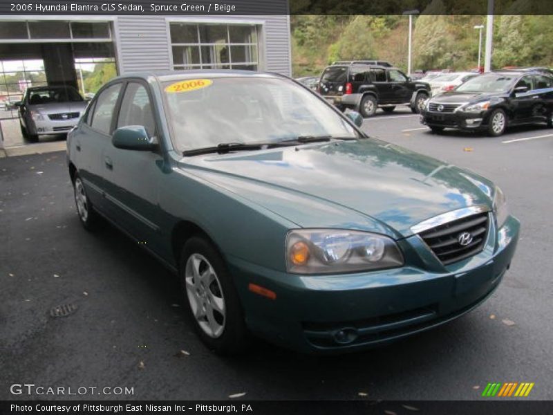 Spruce Green / Beige 2006 Hyundai Elantra GLS Sedan