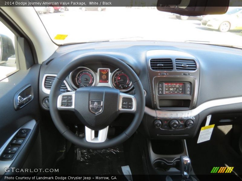 White / Black 2014 Dodge Journey Amercian Value Package