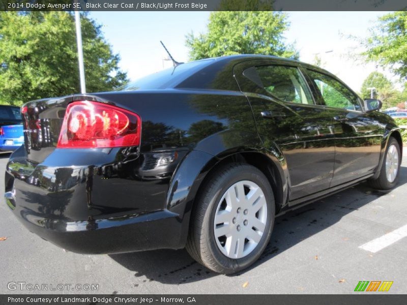 Black Clear Coat / Black/Light Frost Beige 2014 Dodge Avenger SE
