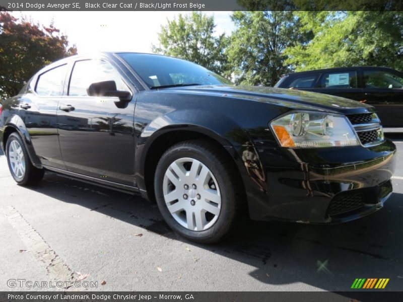 Black Clear Coat / Black/Light Frost Beige 2014 Dodge Avenger SE