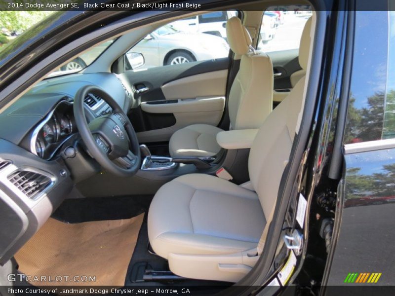 Black Clear Coat / Black/Light Frost Beige 2014 Dodge Avenger SE