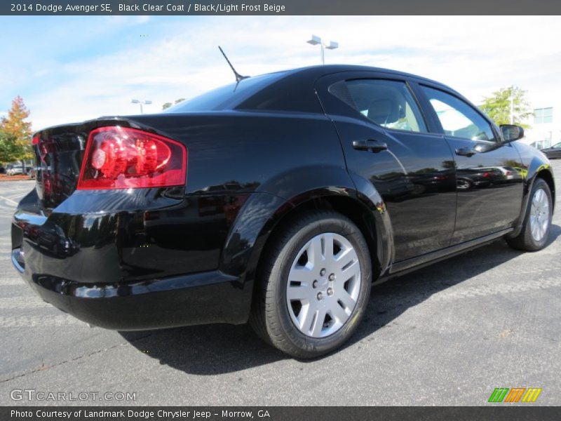 Black Clear Coat / Black/Light Frost Beige 2014 Dodge Avenger SE