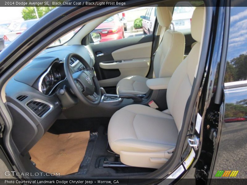 Black Clear Coat / Black/Light Frost Beige 2014 Dodge Avenger SE