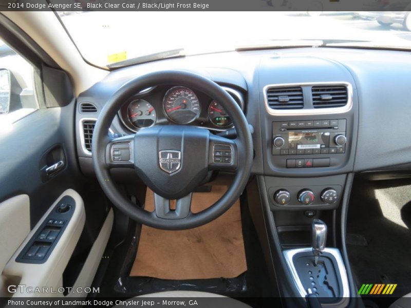Black Clear Coat / Black/Light Frost Beige 2014 Dodge Avenger SE