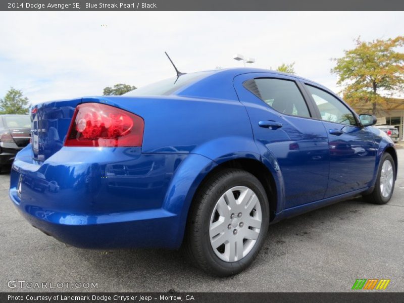 Blue Streak Pearl / Black 2014 Dodge Avenger SE