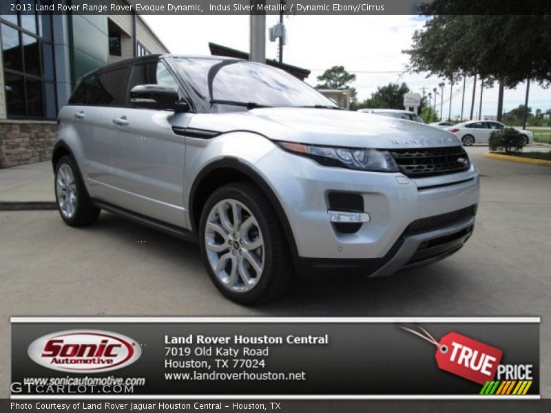 Indus Silver Metallic / Dynamic Ebony/Cirrus 2013 Land Rover Range Rover Evoque Dynamic
